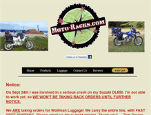 Tablet Screenshot of moto-racks.com